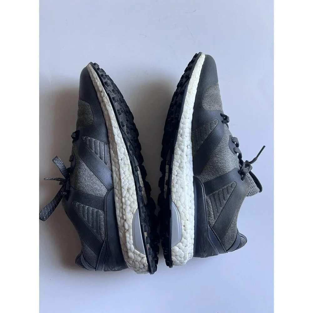 adidas Golf PureBoost Low Top Lace Up Cushioned Sneaker Gray/Black/White BB7884
